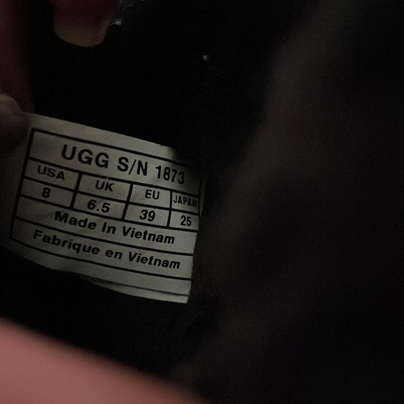 UGG Bailey Button Triplet sheepskin black suede boots size 8 w/ 3 buttons. - Picture 14 of 16